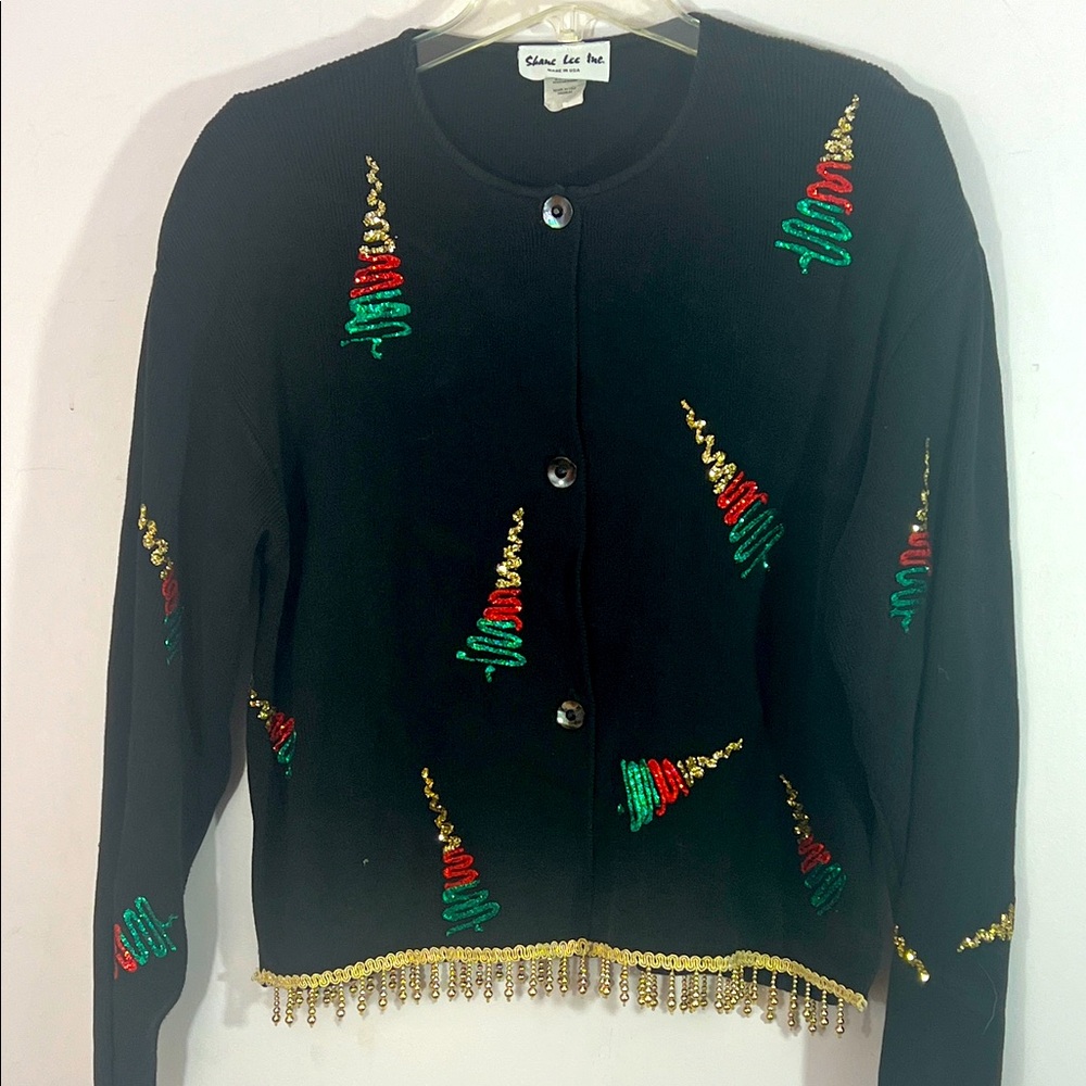 Black Festive Cardigan